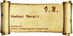 Vadnai Margit névjegykártya