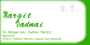 margit vadnai business card